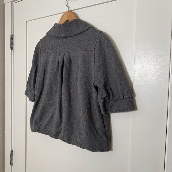 Weekend Max Mara Cardigan Jacket Womens Sz L Gray Button Up Short Sleeve Soft - Picture 7 of 14